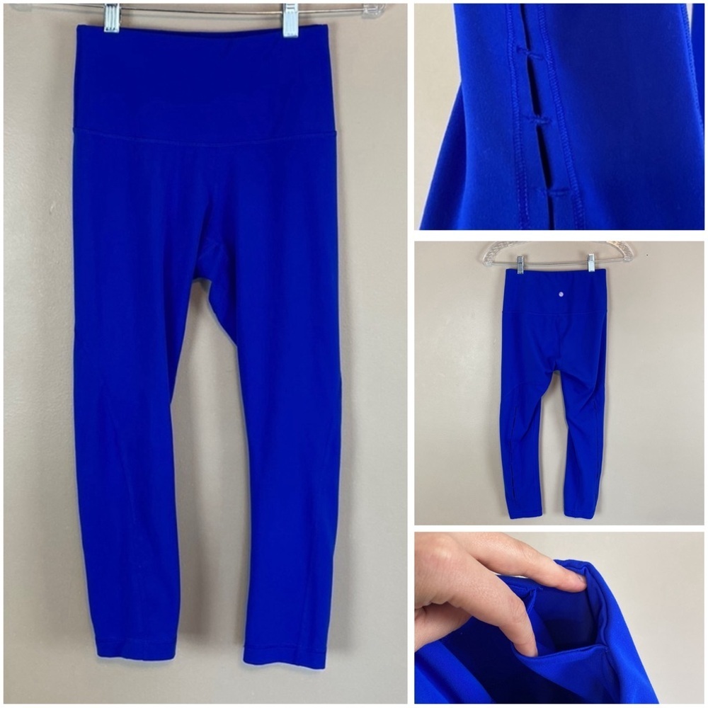 Yogalicious Royal Blue‎ Cropped Leggings Size XS